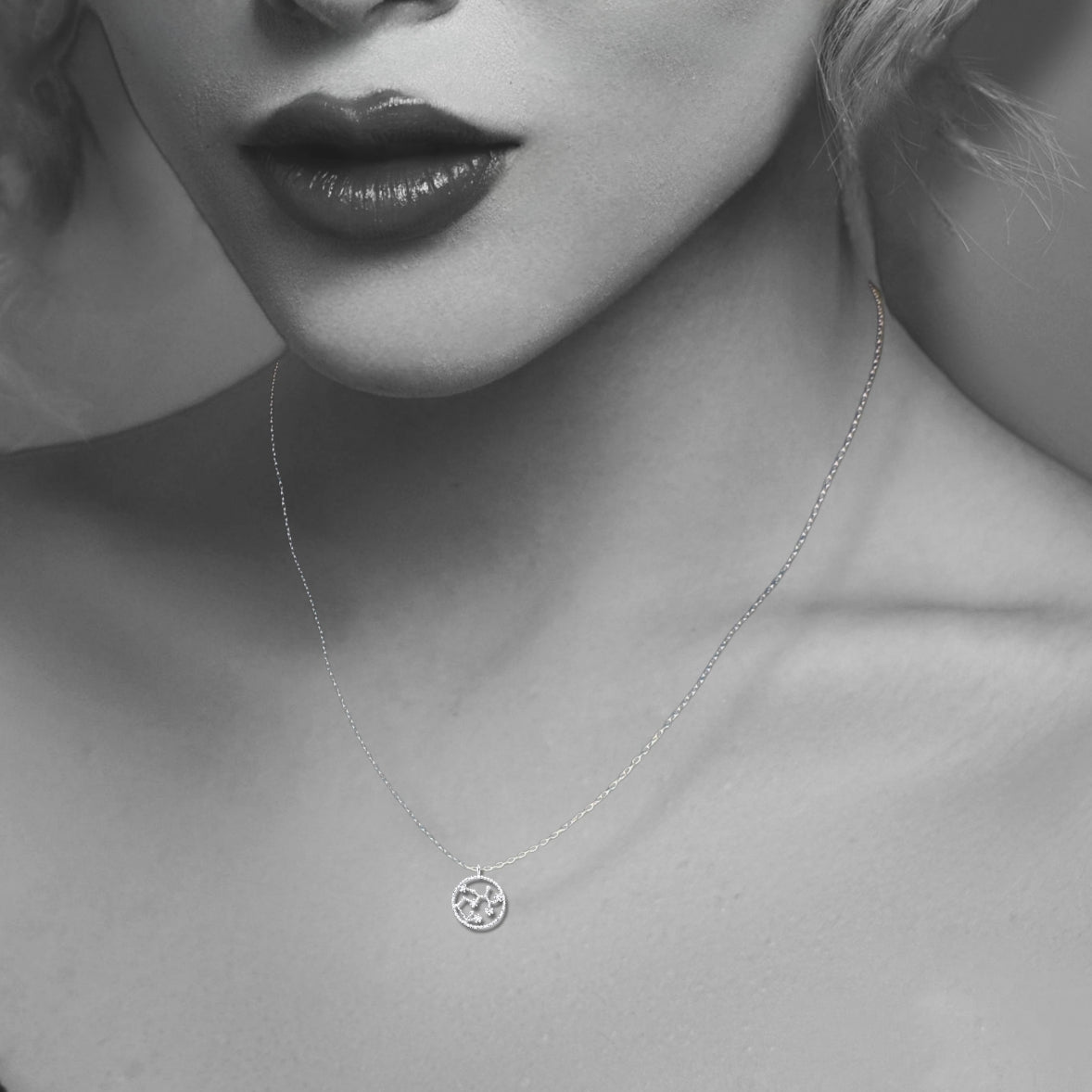 Silver Sagittarius Zodiac Sign Necklace