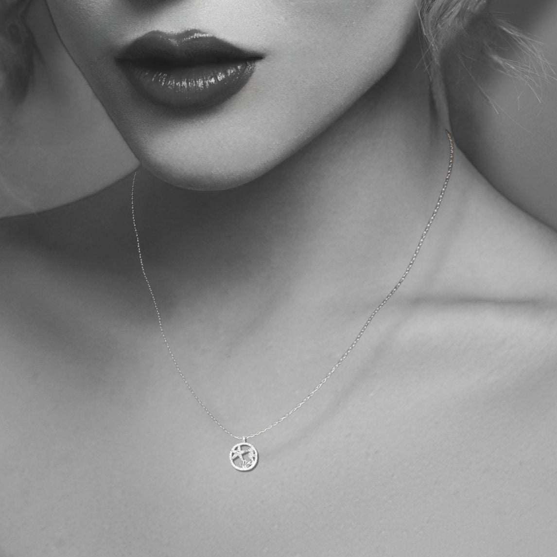 Silver Beach Themed Necklace