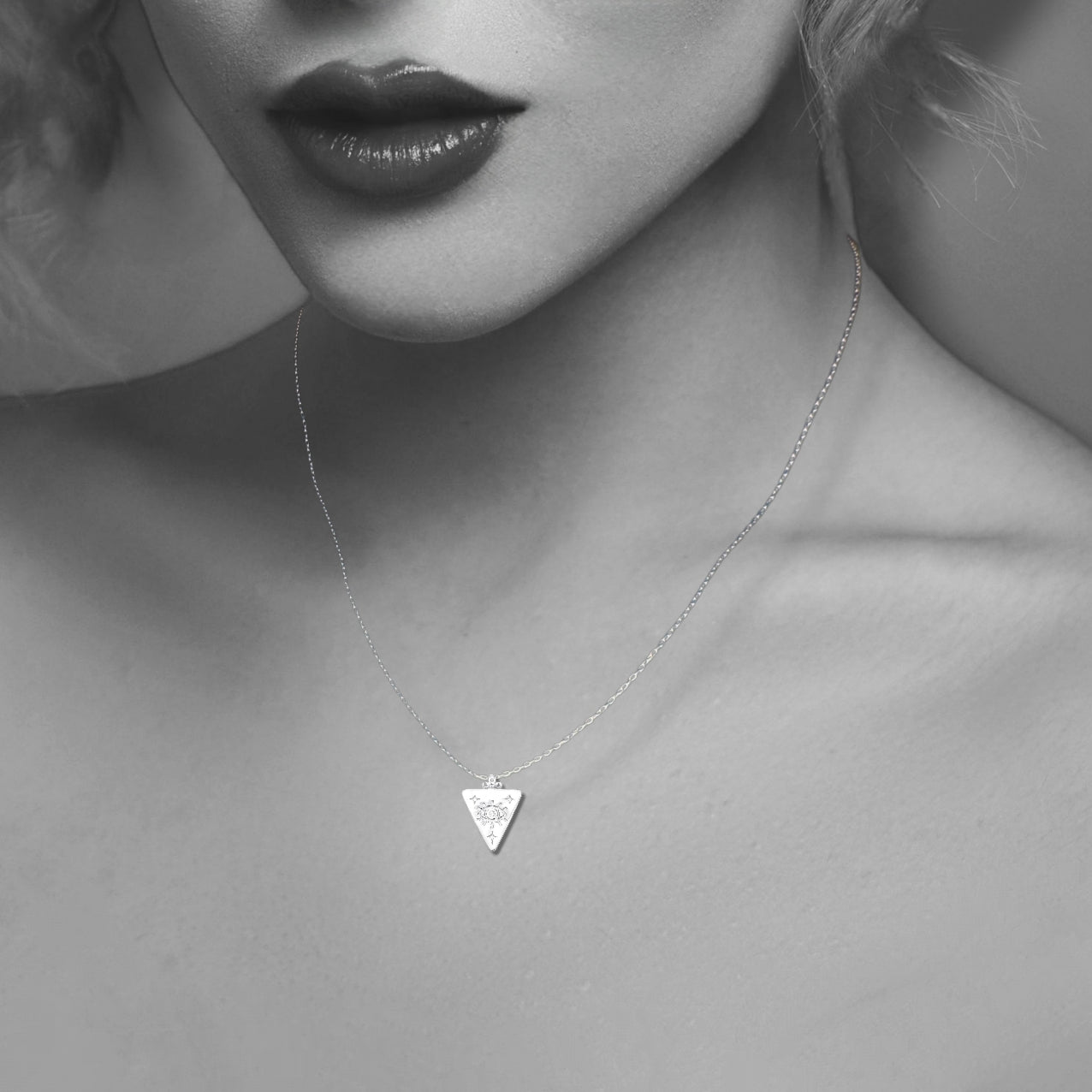 Silver Evil Eye Necklace with Cubic Zirconia