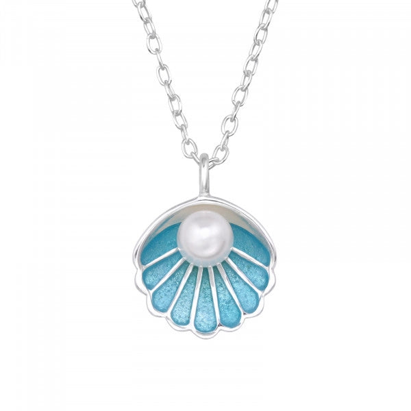 Shell Sterling pearl Silver Necklace