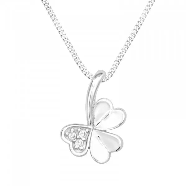 Silver Three-Leaf Clover