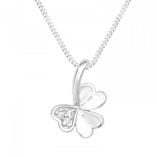 Silver Three-Leaf Clover