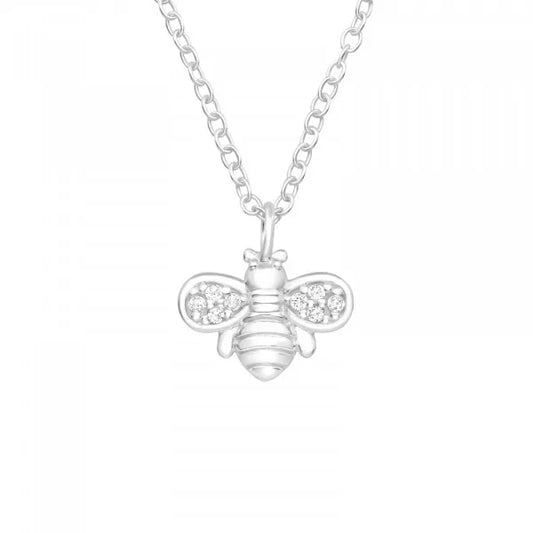 Silver Bee Necklace