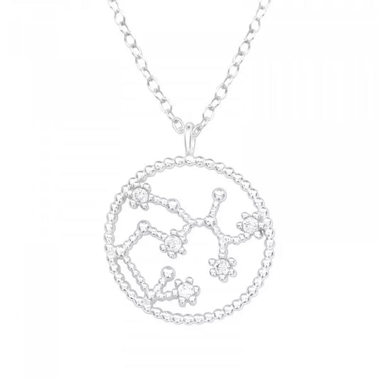Silver Sagittarius Zodiac Sign Necklace