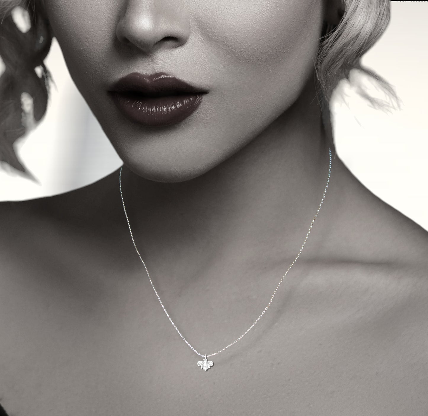 Silver Bee Necklace